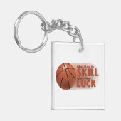 Verliezen Vaardigheid Win Luck Basketball Sleutelhanger (Voorkant Links)