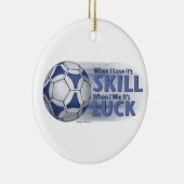Verliezen Vaardigheid Win Luck Futbal Keramisch Ornament (Rechts)