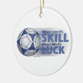 Verliezen Vaardigheid Win Luck Futbal Keramisch Ornament (Links)