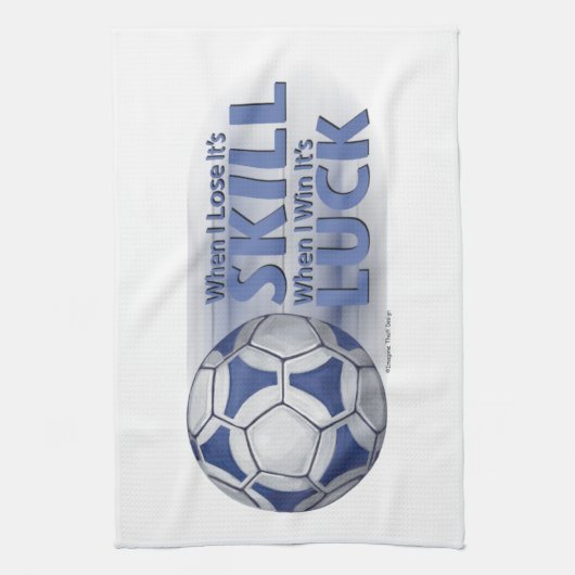 Verliezen Vaardigheid Win Luck Futbal Theedoek (Verticaal)