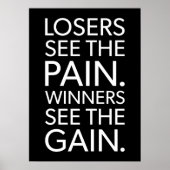 Verliezen Zie pijn, winnaars zien pijn - Gym, puin Poster (Voorkant)