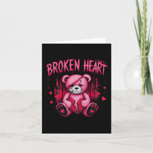 Verliezer-pijn Beer Drip Pijn Gebroken Hart Roze V Kaart