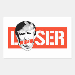 VERLIEZER TRUMP RECHTHOEKIGE STICKER