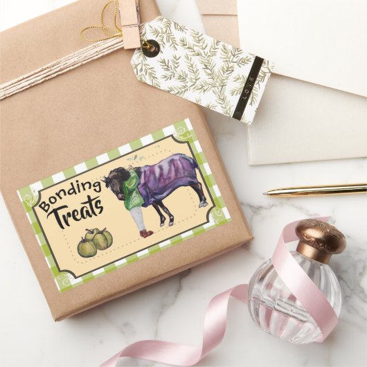 verlijmingstraktaties rechthoekige sticker (Geschenken)