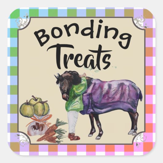 verlijmingstraktaties vierkante sticker (Voorkant)