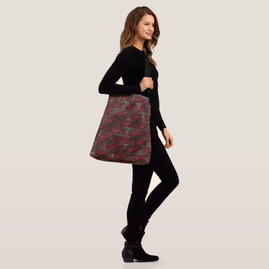 Verlikte stenen muur of tegels die hem simuleren? crossbody tas (Op model)