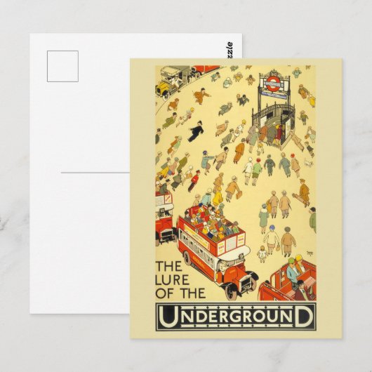 Verlockung des Untergrunds | Londen  Plakat Briefkaart (Voorkant / Achterkant)