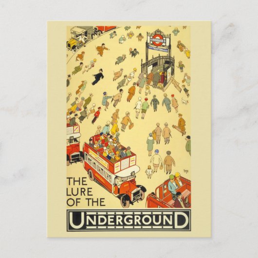 Verlockung des Untergrunds | Londen  Plakat Briefkaart (Voorkant)