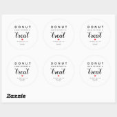 Verlof zonder Treat Wedding Favor Ronde Sticker (Vel)