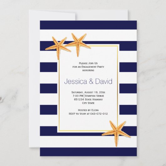 verloffeest op strand kaart (Voorkant)