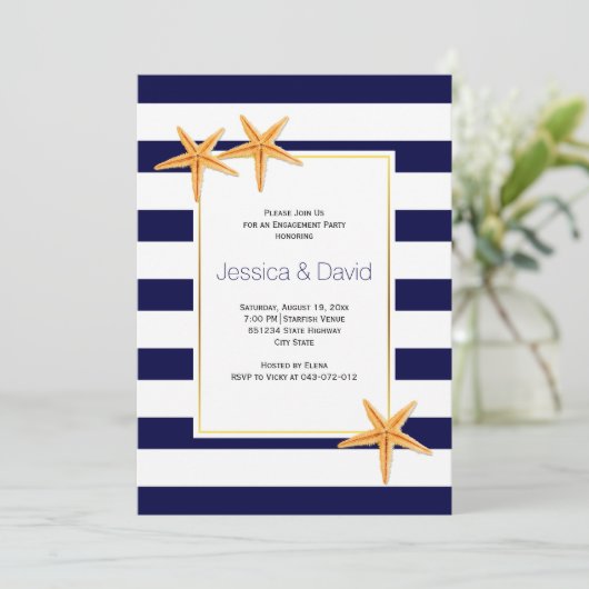 verloffeest op strand kaart (Staand voorkant)