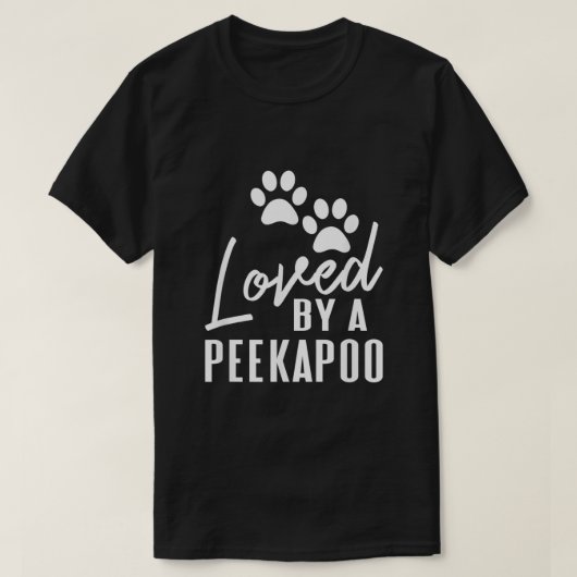 Verlokt door een pekapoo gemengde peuterhond t-shirt (Design voorkant)