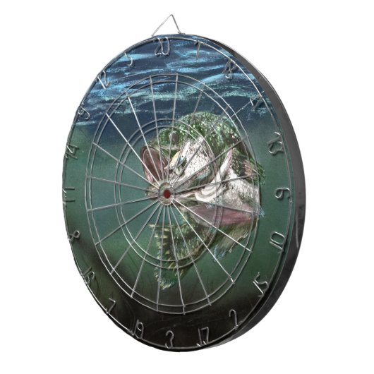Verlokt in vis dartbord (Voorkant Rechts)