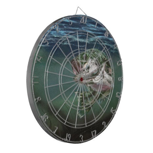 Verlokt in vis dartbord (Voorkant Links)