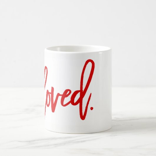 Verlokt. Red Modern Trendy Script Typografie Magische Mok (Center)