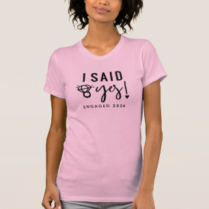 Verloofd Aankondiging Ik Heb Ja Gezegd Verloofd Ja T-shirt