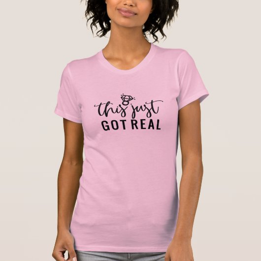 Verloofd Dit Is Echt Verlovingsring T-shirt (Voorkant)