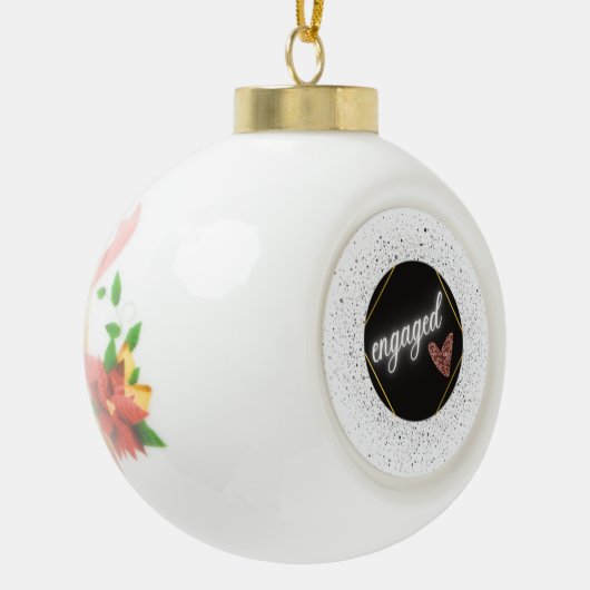 Verloofd Glam Keramische Bal Ornament (Links)