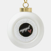 Verloofd Glam Keramische Bal Ornament (Voorkant)