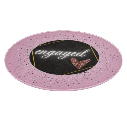 Verloofd Glam Pastel Snijplank (Hoek)