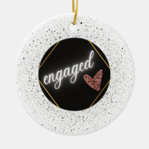 Verloofd Glamour Keramisch Ornament