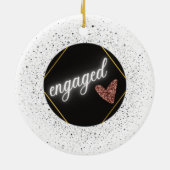 Verloofd Glamour Keramisch Ornament (Achterkant)