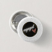 Verloofd Glamour Ronde Button 3,2 Cm (Voorkant /achterkant)
