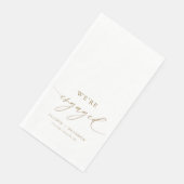 Verloofd Gouden Verlovingsfeest Servet (Hoek)