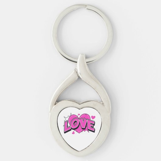 VERLOofd Hart Metalen Sleutelhanger (Voorkant)
