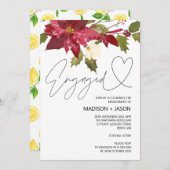 verloofd kerstfeest in de winter kaart (Voorkant / Achterkant)