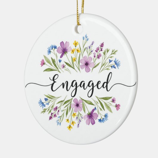 VERLOOFD ORNAMENT MET WILDE BLOEMEN (Links)