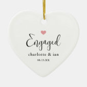 verloofd paar foto's bijhouden keramisch ornament (Voorkant)