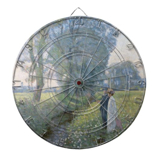 Verloofd Paar (Huwelijk en Huwelijk) (Verloving) Dartbord (Voorkant)