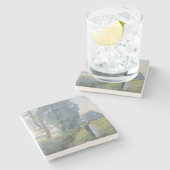 Verloofd Paar (Huwelijk en Trouwen) (Verloving) Stenen Onderzetter (Zijkant)