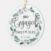 verloofd paar | Onze eerste kerst Keramisch Ornament (Links)