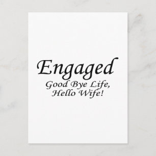 Verloofd Tot ziens Leven Aankondigingskaart