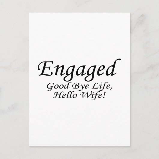 Verloofd Vaarwel Leven Aankondigingskaart (Voorkant)