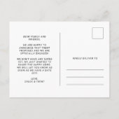 Verloofd Verlovingsaankondiging Briefkaart (Achterkant)