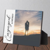 Verloofd & vrolijk paar foto fotoplaat