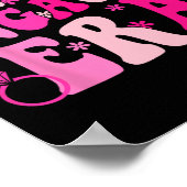 Verloofde Bruid Bruidsmeisje Groovy Bachelor Poster (Hoek)