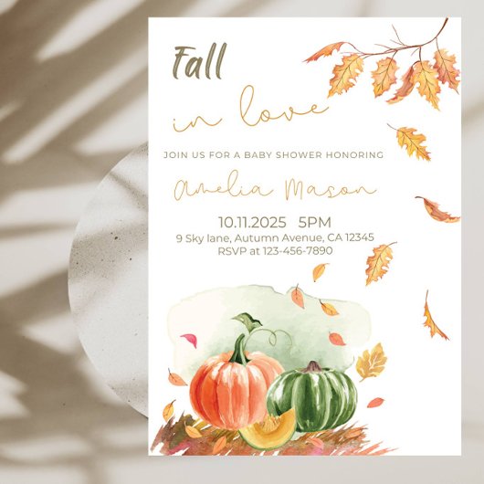 Verloofde Bruid-Herfstbladeren Bruid-Party Kaart
