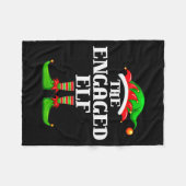 Verloofde Elf Matching Family Group Kerstfeest Fleece Deken (Voorkant (Horizontaal))