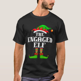 Verloofde Elf Overeenkomstige Familie Groep Kerstf T-shirt