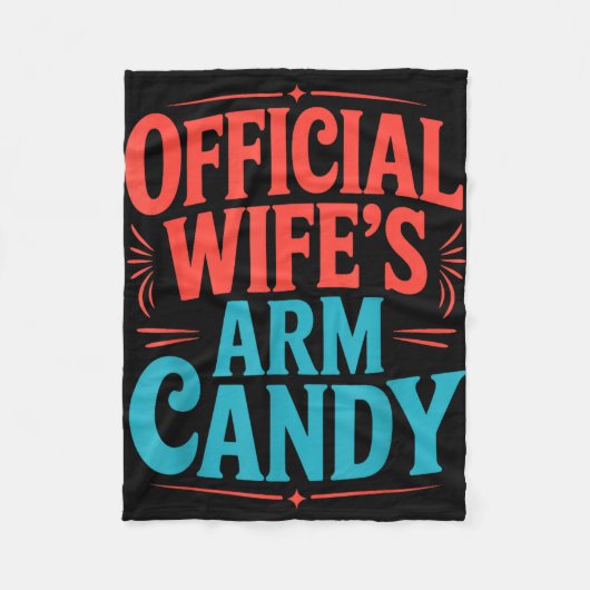 Verloofde koppel bruid arm candy fleece deken (Voorkant)