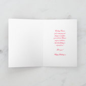 Verloofde Leuke Verjaardagskaart, roze draak met f Kaart (Binnen)