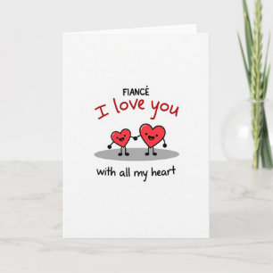 Verloofde Liefde Hartjes Kaart