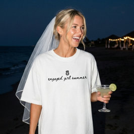 Verloofde Meisje Zomer Minimalistische Zwarte Scri T-shirt