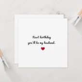 verloofde romantische liefde schattig hart gelukki kaart (Voorkant / Achterkant in situ)