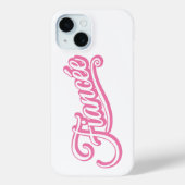 Verloofde roze/wit op wit Case-Mate iPhone case (Achterkant)