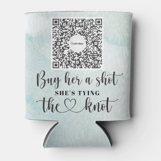 Verloofde Venmo QR-code Koop de bruid een drankje  Blikjeskoeler (Voorkant)